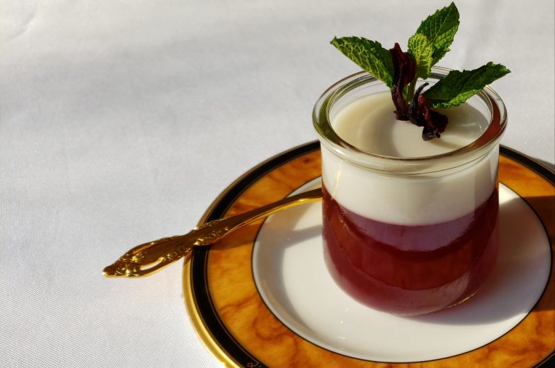 Easy 5 Ingredient Vegan Hibiscus Gelee with Coconut Milk