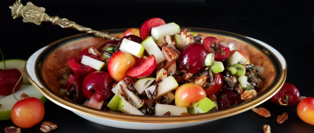 Wild Rice Harvest Salad with Maple Tarragon Vinaigrette