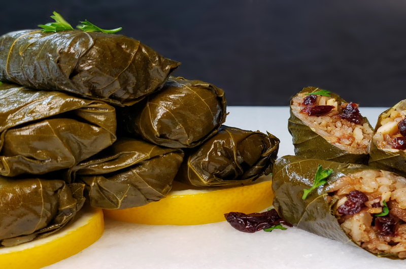 Savory Tart Cherry Dolmas