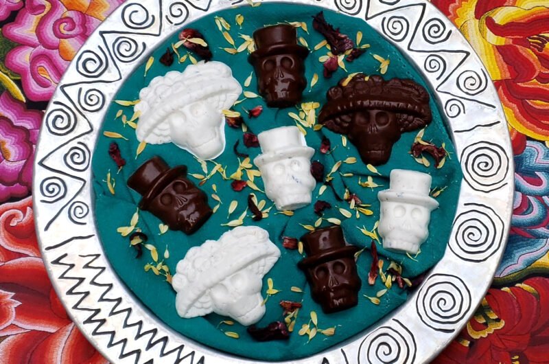 Easy Chocolate Calavera Candies 2 Ways
