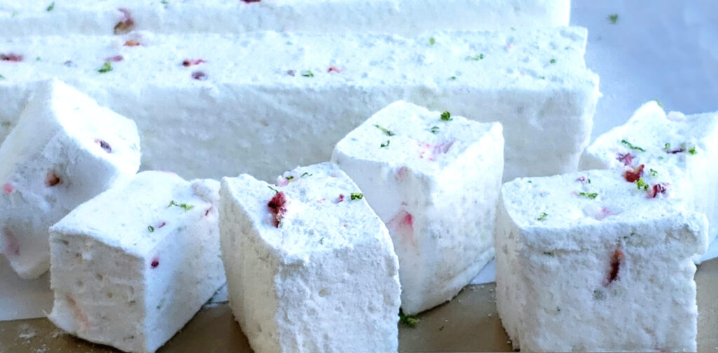 Cranberry Lime Marshmallows