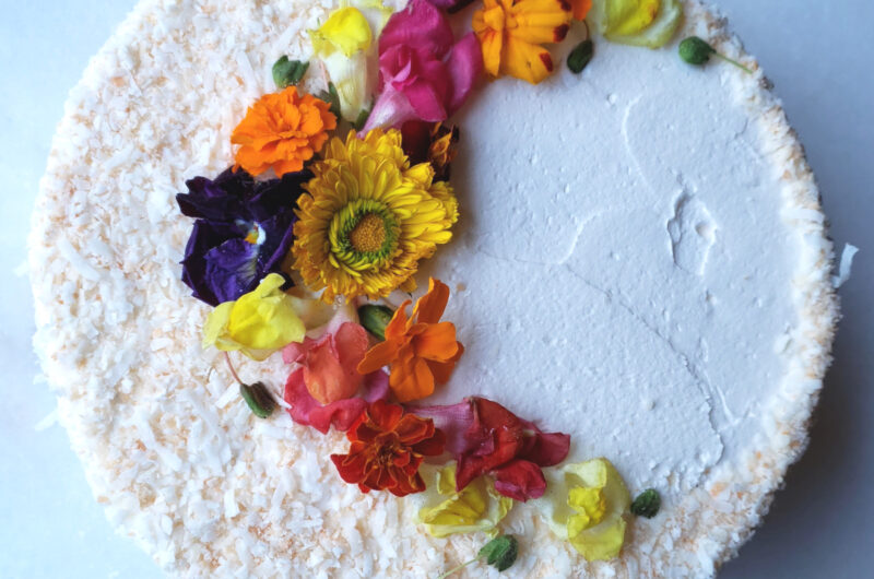 Easy Pineapple Coconut Cake with 5-Ingredient Rum Buttercream