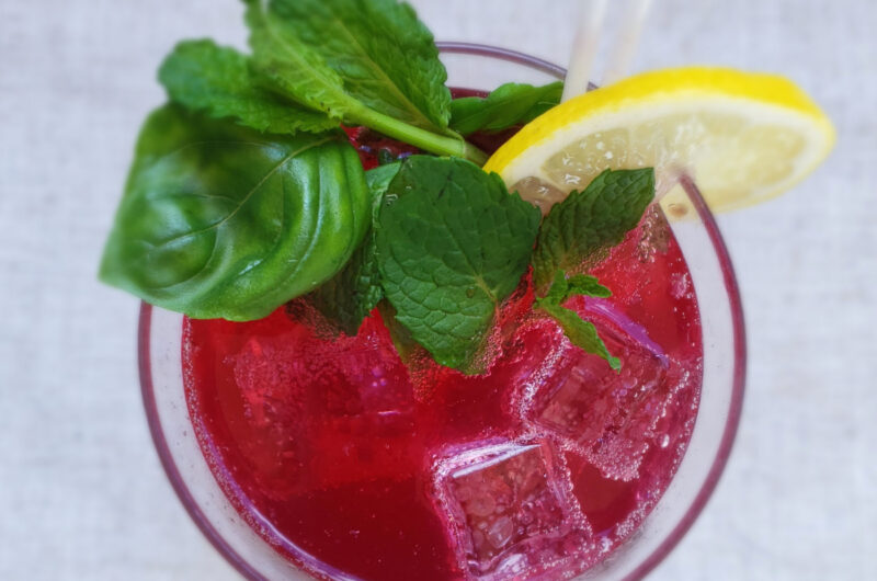 Bubbly Blueberry Basil Limeade in 3 Easy Steps