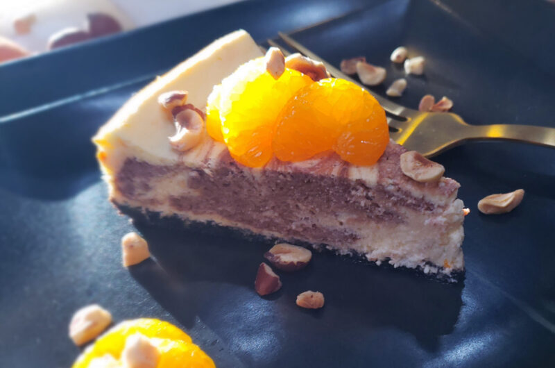 Decadent 2 Layer Orange Nutella Cheesecake