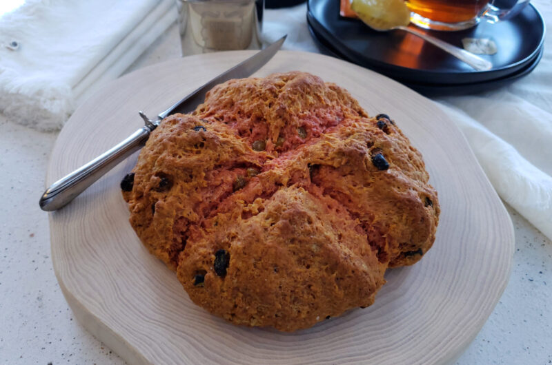 Vibrant 1-Hour Turmeric Raisin Irish Soda Bread
