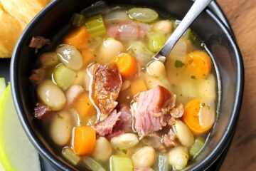 A bowl of this Easy 1-Day Ham Bone Soup