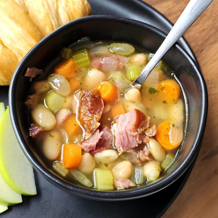 A bowl of this Easy 1-Day Ham Bone Soup