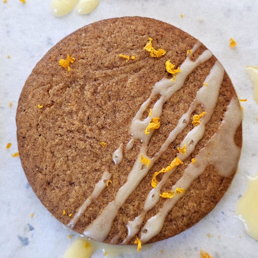 Steps to rolling, cutting, and finishing these easy vegan gingersnaps.
