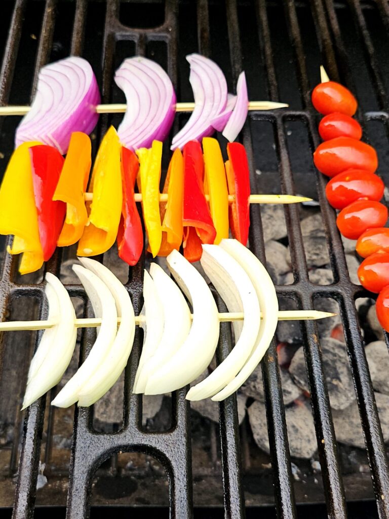 Grilled vegetables to serve with this Irresistible 30-Minute Lebanese Kafta.