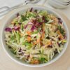 A bowl of Easy Cider Vinegar Coleslaw in 1 Hour