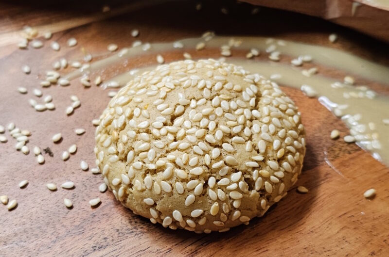 Easy Orange Cardamom Tahini Cookies with Toasted Sesame Seeds