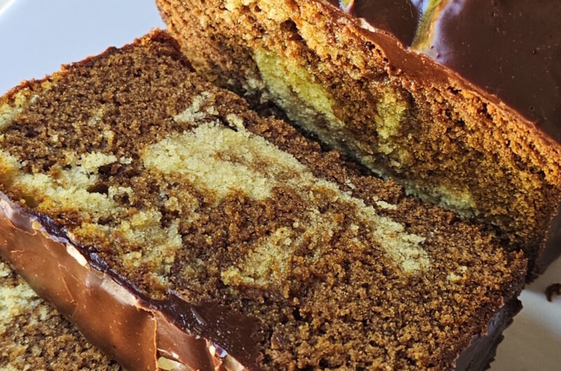 Mexican Chocolate Marble Cake with Ganache